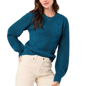 Daniel Rainn Teal Crew Neck Sweater Women's Size XXL